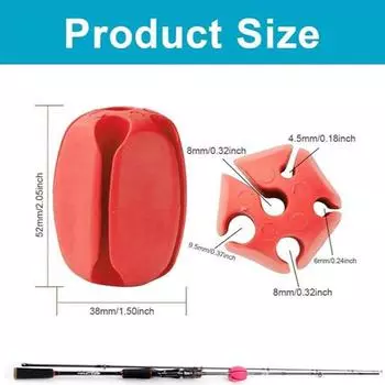 New Durable 4Pcs Silicone 5 Holes Rubber Rod Holder Protection Rubber Fishing Rod