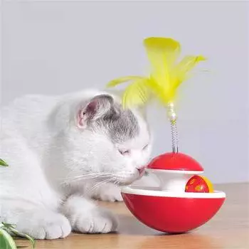 Новые прочные забавные игрушки для кошек, которые можно развлечь, любимая игрушка-стаканчик Мими с маленьким колокольчиком, игрушки для кошек-котят для ловли 10.58cm красный