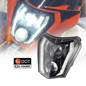 Новая фара E24-mark Enduro для мотоцикла KTM EXC TC FE TE EXC XCW XCF 300 SMR Enduro светодиодная фара для мотоцикла