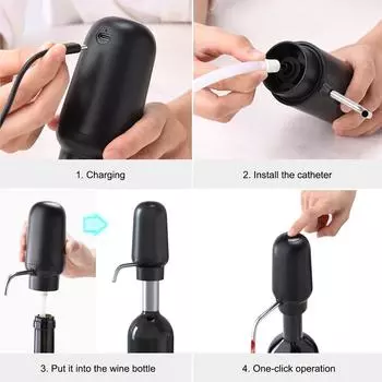 New Electric Wine Pourer With USB Rechargeable Wine Lover Gifts For Women & Men