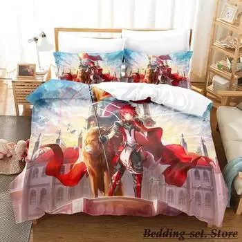 New Elsword Bedding Set Single Twin Full Queen King Size Bed Set Adult Kid Bedroom Duvetcover Sets Anime parure de lit Bed 70x133cm 2pcs