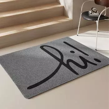 New Entry Door Mat, Bathroom Carpet, Pvc Silk Circle Floor Mat, Bathroom Non-slip Entrance Door Mat 40 * 60CM Silk Ring