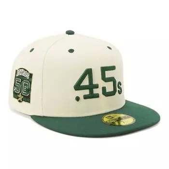 New Era 59FIFTY Cap MLB Houston Astros HOU Green White SIDE PATCH ONSPOTZ Exclusive and 5950 Side Patch Straight Flat Visor Unisex Summer Sun