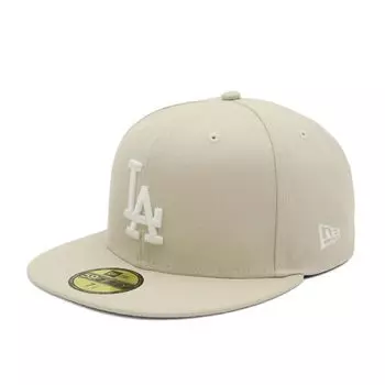 New Era 59FIFTY Cap MLB Los Angeles Dodgers Shohei Ohtani LA Stone White Beige ONSPOTZ Exclusive and 59FIFTY 5950 Straight Flat Visor Deep BB Cap with