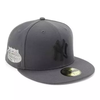 New Era 59FIFTY Cap MLB New York Yankees NY Dark Graphite Gray Side Patch Under Exclusive to and Gokyu Fifty 5950 Side Patch Straight Flat Visor