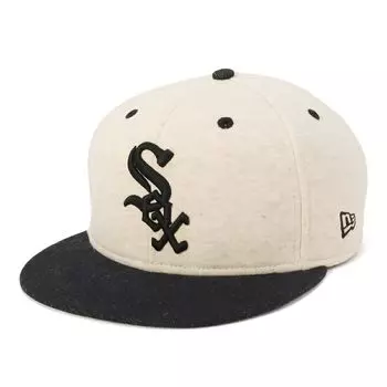 New Era 59FIFTY MLB CWS 7 5950 OATMEAL CHIWHI OAT NER36C1460 Two-Tone Oatmeal/Black Cap, 1/4 inch, BDNM, 14388840,
