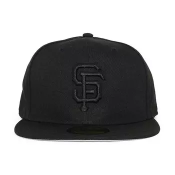 [New Era] 59FIFTY San Francisco Giants [MLB TEAM-BASIC FITTED CAPBLACKOUT] Шляпа SAN FRANCISCO GIANTS 5950 Черная (8-18 (приблизительно. 64,5 см), черный) [Использовал]