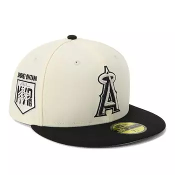 New Era 59FIFTY Side Patch MLB LAA Size 7 5950 MVP SO LOSANG CHR NER36C8808 Chrome/Black Cap, 5/8, BLK, 14388845,