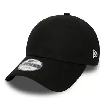 New Era 940 Side Logo 9FORTY Adjustable Solid Color Cap NE FLAG - (Free Size, Black) [Used]