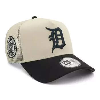 New Era 9FORTY MLB Mesh ONSPOTZ DET Free CS Black Side MLB Detroit Tigers A-Frame Cap, Exclusive, Stone/Black, Shipping, 9FORTY? A-Frame Trucker,