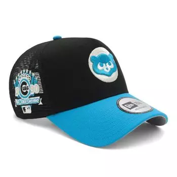 New Era 9FORTY MLB Mesh ONSPOTZ Free Black with Blue Side Chicago Cubs A-Frame Cap, Exclusive, Black/Blue, Shipping, 9FORTY? A-Frame Trucker, Patch,