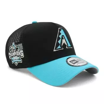 New Era 9FORTY Trucker Black with Blue Side Arizona ONSPOTZ ARI Free Shipping A-Frame Cap, Patch, Diamondbacks, MLB, Exclusive, Black/Vice Blue,