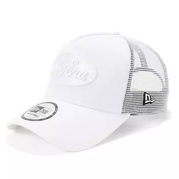 New Era 9FORTY Trucker Mesh Cap Free Tonal ONSPOTZ and Deep Elbow BB UV Trendy Functional Hat A-Frame (14721091, N839AF173) White, Color, Exclusive,