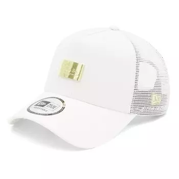 New Era 9FORTY Trucker Mesh Cap in Gold with Metal Exclusive to and Summer Sun UV Stylish Various Styles A-Frame (14666240, N840AT307) White/Metallic
