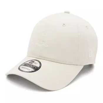 New Era 9TWENTY Low Cap with Script Size 920 Washed MNLOGO IVO WHI 25J Logo, Ivory, M/L,