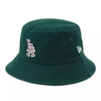 New Era Cooperstown Bucket LA Dark Size BUCKET01 LOSDODCO DGRN Hat, Green, S/M,