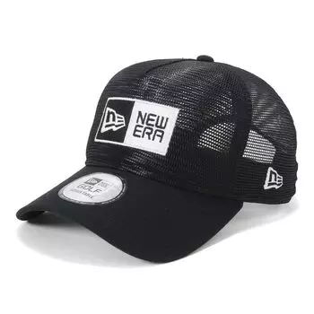 New Era Golf 9Forty Meshed Up Box Logo Exclusive to Free Shipping A-Frame Cap, Black, ONSPOTZ,