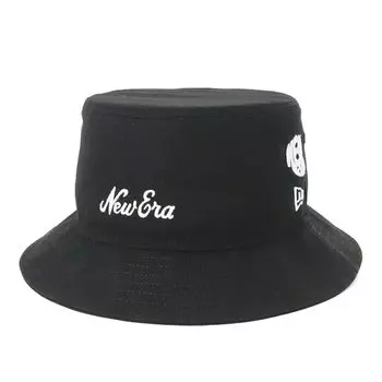 New Era Golf Bucket Archive Size GF BUCKET01 ARCHIVE LOGO 251 NER36G0917 Hat, Cotton, Logo, Black, S/M, BLK, (14521646),