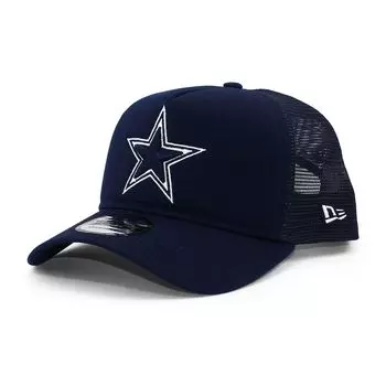 New Era Mesh Cap 9FORTY Dallas Cowboys NFL A-FRAME TRUCKER MESH CAP Navy DALLAS COWBOYS SNAPBACK 940 Hat AF A-Frame [Used]