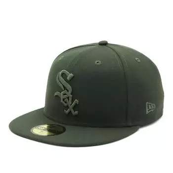 New Era New Era Cap MLB 59FIFTY Tonal Color ONSPOTZ Special Order CWS Dark Seaweed 7 59Fifty Tonal Logo MLB Chicago White Sox 7/8