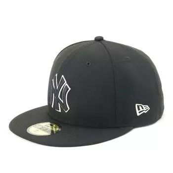 New Era New Era Cap MLB New York Yankees NY 8 5950 NEYYAN BLK BLK SWHT 25J Black/Outline