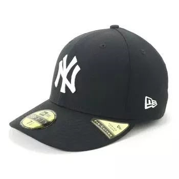 New Era New Era Cap MLB Precurved 59FIFTY Hat NY 7 PC5950 NEYYAN BLK SWHI 25J Black/White 7/8