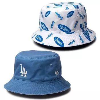New Era Reversible Bucket MLB Los Angeles LA Faded Size BUCKET01 LOSDOD FBLU NER36C1955 Hat, Dodgers, Blue, M/L, RV, MLT, 14388503,