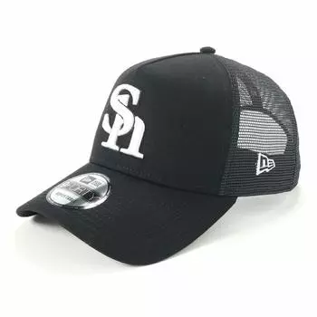 New Era SoftBank Hawks Mesh Free Size Nippon Professional Baseball Team Cap, Black, Size, 940AFTR, Black, White, 25J,