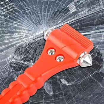New Escape Tool Car Survival Safety Hammer Multifunction Emergency Car Seat Belt Cutter 2-in-1 Glass Punch синий