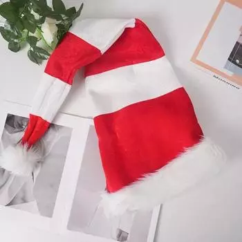 New Extended Elf Christmas Hat Striped Large Over-Sized Santa Claus Hat New Year Christmas Xmas Novelty Elves Hat -
