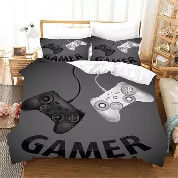 New Extra Large Bedding Duvet Cover Set Customized Quilt cover Game Theme Three Piece Set 033 EU single(135x200cm)
