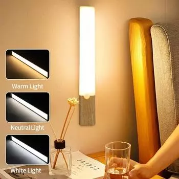 New F25 Induction Lamp Body Sensing Long Strip Magnetic Lamp Closet Cabinet Corridor Intelligent Rechargeable LED Night Light