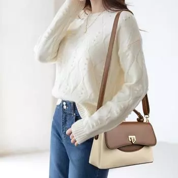 New Fashion All Match Color Handbag Trend Large Capacity Three Single Shoulder Crossbody Bag чёрный