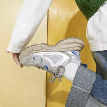 New fashion casual sports shoes women s light platform real soft leather dad shoes breathable single shoes 35