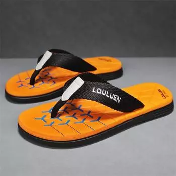 New Fashion Flip Flops for Beach Non-slip Flat Indoor Slippers Men Comfortable Flat Casual Slippers Men Slides Chanclas Hombre 39