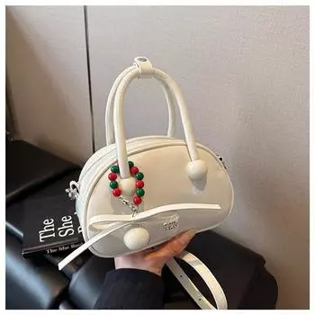 New fashion girls messenger bag simple solid color handbag trendy shoulder bag pillow bag белый