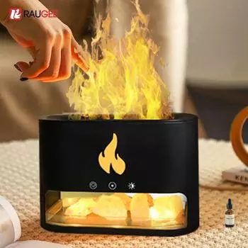 НОВЫЙ увлажнитель воздуха Flame Air, диффузор эфирных масел, ароматерапевтический туманообразователь USB, настольный светодиодный увлажнитель Fire Flame для офиса 2025