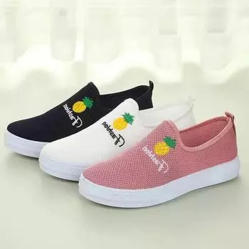 Новые кроссовки Fly-Knit, женские повседневные туфли на плоской подошве из сетки, модные туфли из кокоса 36