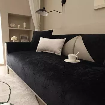 New Four Seasons Universal Sofa Cushion Luxury and High-end Feel Cover Cloth Solid Color Anti Slip Seat Cushion 70x70