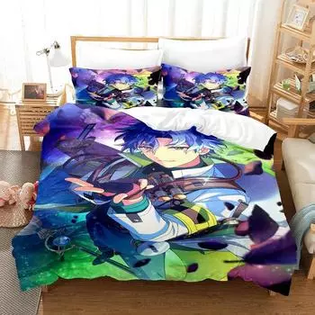 New Game Promise of Wizard Bedding Set Duvet Cover Comforter Bed Set Quilt Cover Pillowcase King Queen Twin Size Boys Girl Adult EU Twin 135x200cm