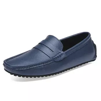 New Genuine Leather Doug Shoes Men s Casual Driving Shoes Soft Bottom Fashion Slip-on All-Matching Lazybones Shoes plus Size 49 38