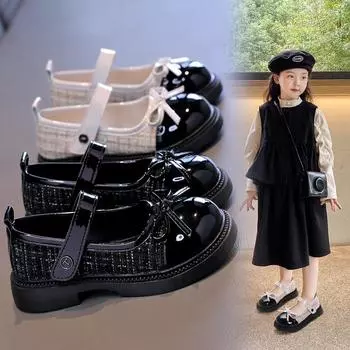 new girl style Leather soft soled shoes 26