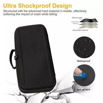 NEW Hard EVA Case for Dyson Airstrait HT01 Storage Bag Portable Travel Carrying Case Box For Dyson Hair Straightener Accessories синий