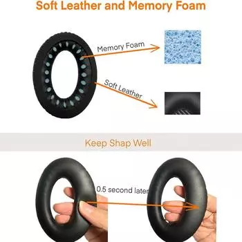 New Headphones Ear Cushions Memory Sponge Earpads Cover Earmuffs Repair Parts for BOSE QuietComfort 35, QC35
