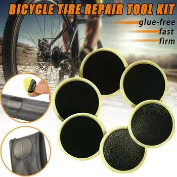 New High-end 50PCS Bicycle Tire Patch Repair Tool Kit No-glue Adhesive Quick Repair Repairing Tools Glue-free Patches Bike Tire