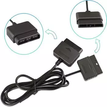 New High Quality 2PCS 6ft Controller Cord Extension Cable For PlayStation2 PS2 / PS1