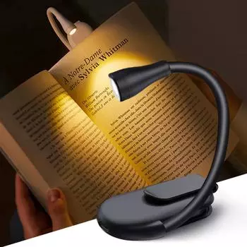 New Ideal Portable USB Rechargeable Book Light with 3 Color Modes for Book Lovers - LED Reading Lamp Perfect for Reading in Bed