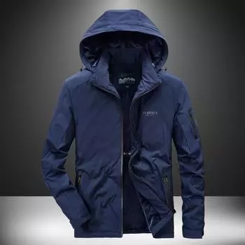 New Jacket for Men s Middle-aged and Elderly Daddy Suit Long-sleeved Thickened Velvet Hooded Jacket Casual Business Versatile Top M