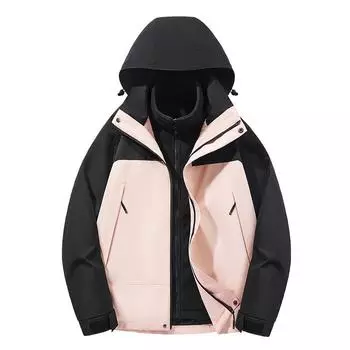 New Jacket Hooded Frock Outdoor Windproof Jacket Simple and Handsome Detachable Liner Cotton-padded Jacket S