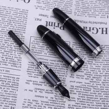 Новый Jinhao 159 черный и серебристый для перьевой ручки M Nib с толстым стержнем
